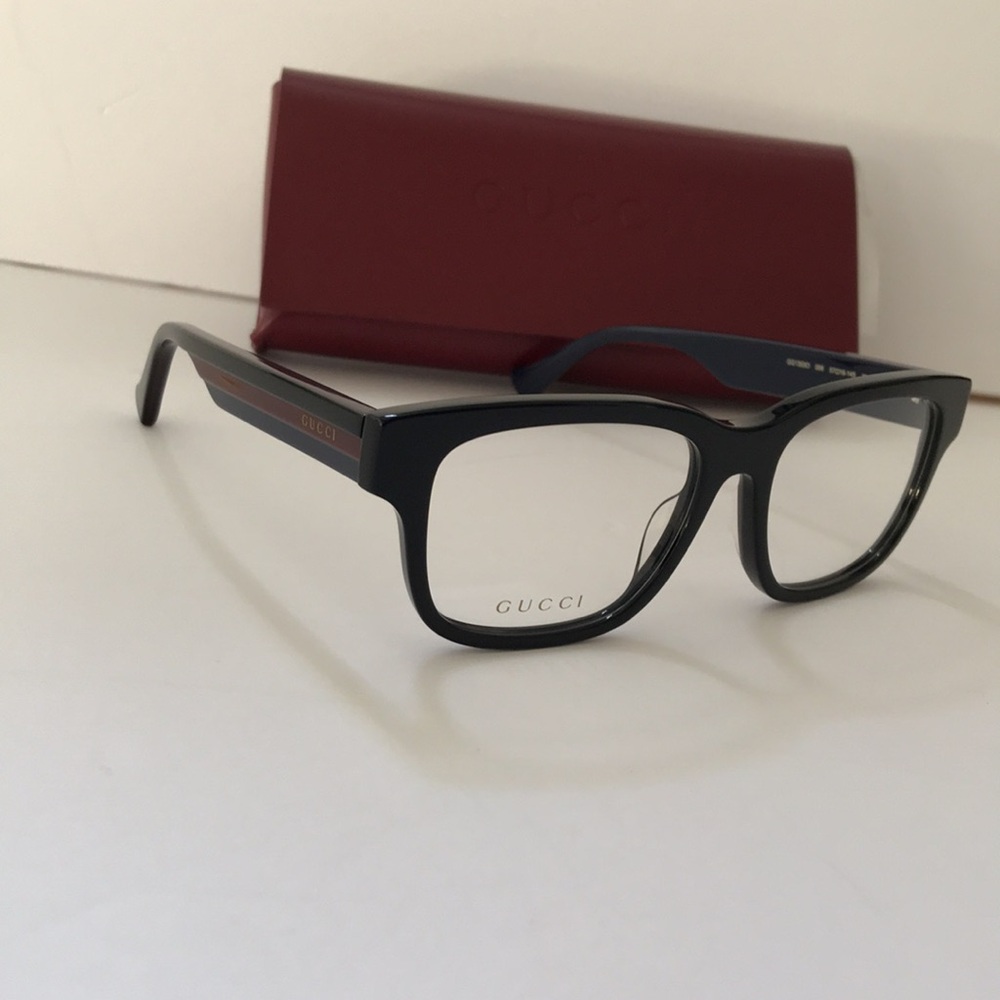 Gucci GG1303O 006 Black Square Acetate Eyeglasses